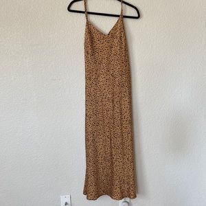 Boohoo Polka Dot Satin Slip Dress